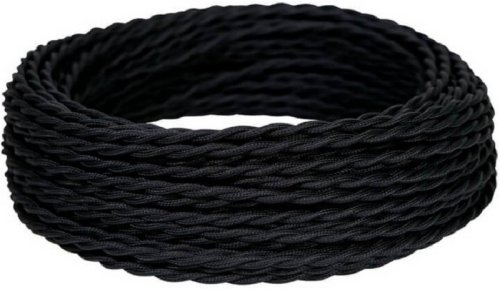 Ретро провод витой Greenel МезонинЪ 2х2,5мм черный (50м) картинка